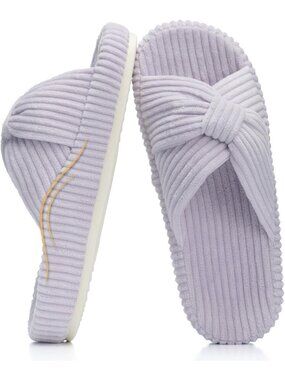 Women's Purple Orthopaedic Arch Support Slippers Memory Foam House Casual